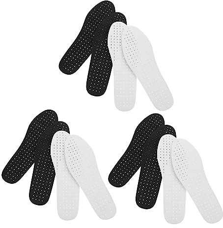 Hoement 6paare Atmungsaktive Zuschneidbare Einlegesohlen Ultradünne Fußpflegeeinlagen Für Männer Und Frauen Gegen Schweiß Und Fußgeruch Für Komfortable Schuhe
