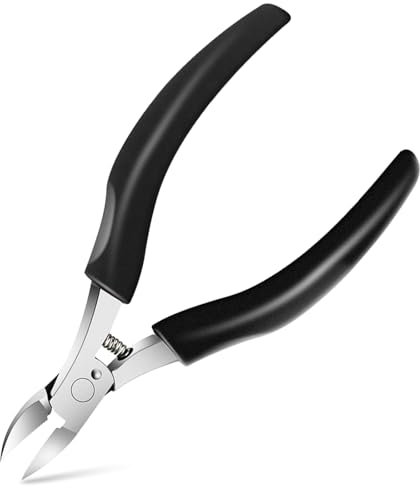 SURFOU Nagelschere Fussnägel, Edelstahl Nagelzange für Dicke und Eingewachsene Fußnägel, Rutschfester Griff, Mit Schutzkappe, Professionelle Fußpflege, für Herren und Senioren