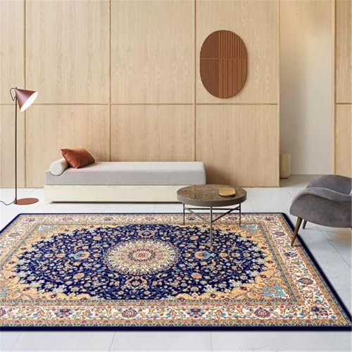 RUGMRZ Teenage Girl Schlafzimmer Dekorationen Teppiche Rechteckiger Blauer Teppich Innen Bedruckter Schmutzabweisend Nachttischteppich Für Das 200X250Cm 6Ft 6.7''X8Ft 2.4''