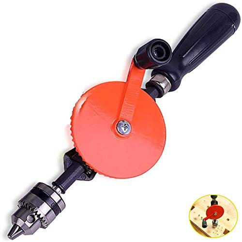 KXAOXGRC Portabrocas de Doble piñón Taladro Manual, Taladro Manual con Mango Antideslizante, Taladro Manual Artesanal for perforación de Placa de Circuito acrílico plástico de 38 Pulgadas