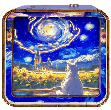 Lampada da tavolo regolabile, Puzzle di cartoni animati 3D | Puzzle di paesaggi di cartoni animati 3D - Set di puzzle, giocattoli sensoriali portatili per camera da, soggiorno, ufficio