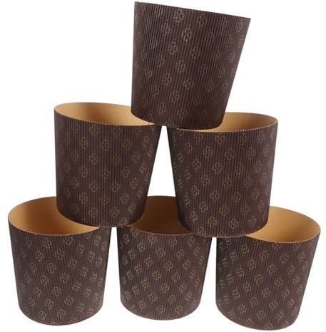 Cabilock Moldes De Papel Para Hornear Panettone 4 Pulgadas Papel Antiadherente Color Café Para Repostería Casera Pastelería Eventos 25 Unidades