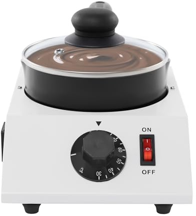 Chocolate Melting Machine 80W Electric Compact White Melter with Adjustable Temperature Control, Professional Non-Stick Chocolate Warmer for Home Kitchen Desserts and Bakeries (One Pots)