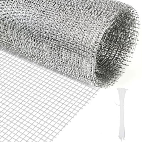 Griglia per topi ad arvicole, 40 cm x 7 m, rete metallica zincata, rete metallica a maglia fine 6 mm x 6 mm, filo per voliera per aiuole rialzate e piccoli animali, rete per topi, filo di pollo, filo