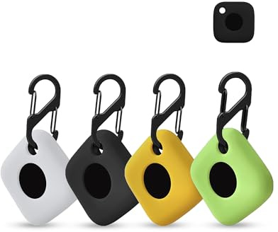 4 pack Silicone Case for Tile by Life360 Mate/Tile Mate (2022) Tracker Anti-Loss Tracker,daunke Full Protection Cover(suitable for Elderly,Pets,Backpack,Luggage,Kids,Keys) Scratch-Resistant,Green