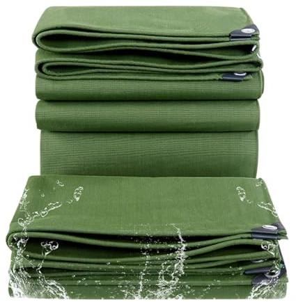 Tarpaulin Truck Tarp Outdoor Furniture Camping Truck Cover Sheet for Multipurpose Outdoor Use | Heavy Duty 600g/m² Canvas Tent Tarp(1x1m)