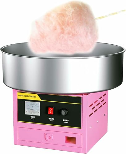 VYUJHNBG Máquina Profesional de algodón de azúcar, Máquina de Hilo Dental eléctrico Comercial de 1200 W para Fiesta de cumpleaños, CREA Dulces con Esta máquina de algodón de azúcar de Primera Calidad