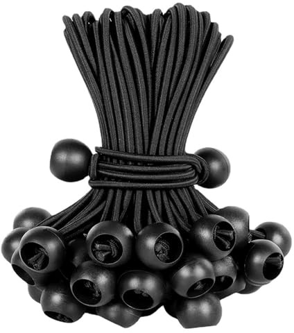 Zyiphor 50 Stück Spanngummis mit Kugel 15cm Planenspanner, Gummispanner, Spanngummi mit Kugel, Spanngummi Kurz für Campingzelten und Zur Alltäglichen