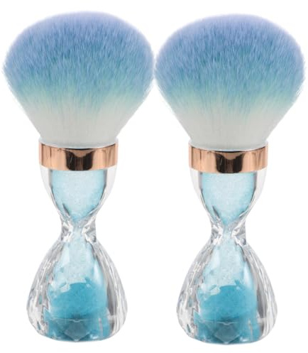 Gatuida 2pcs Soft Bristle Nail Art Dust Brushes for Acrylic Nails Powder Remover Barber Hair Brush for Dusting and Cleaning