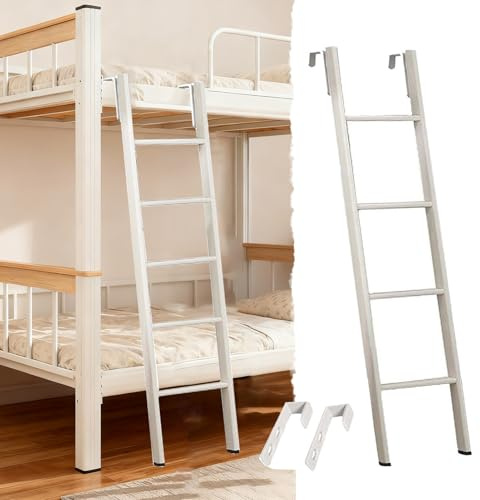 Hochbett Leiter Verstellbare Etagenbettleiter mit Breiter Trittfläche Und Haken, Etagenbettleiter für Wohnheim, Dachboden, Wohnmobil, Nur Bettleitern für Kinder Und Erwachsene(135cm/53)