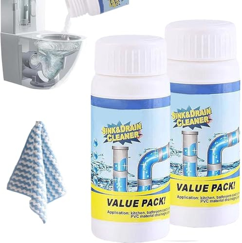 Vollstern Abflussreiniger Schaum Extra Stark, Rohrreiniger Extrem Stark, Wild Sink And Drain Cleaner, Hochwirksamer Rohrreiniger Mit Aktivschaum, Für Küche, Bad, Toilette Und Balkon Alle Rohre (2Pcs)