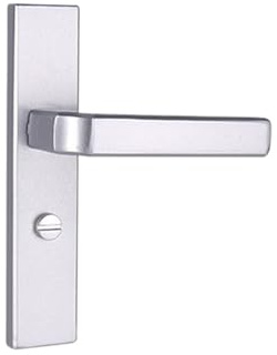 Serrure de porte salle bains, toilettes universelles sans clé, poignée intérieure en alliage d'aluminium, langue(Silver)