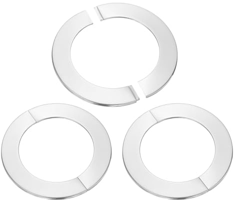 QUARKZMAN A Parete Divisibile, Piastra Escutcheon Rotonda Autoadesiva Copertura Decorativa Foro Parete Acciaio Inox Altezza 6mm Per Tubi Diametro 102mm Scarico Water Toilette Rubinetto.