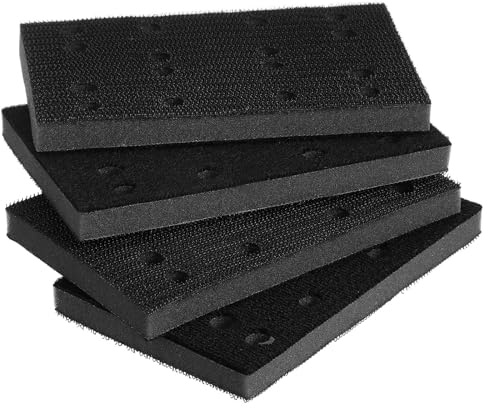 4pcs Sponge Sanding Backing Pads for Sander Black Buffer Pads