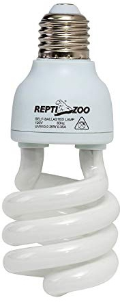 REPTI ZOO Energy Saving Lamps UVB Bulb,Spiral Compact 26 Watts UVB 10.0 Reptile Light Bulb Fit for Desert Type Reptile/Snake/Lizard/Insect/Leopard Tortoise