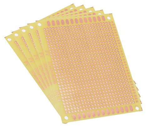 sourcing map 5Stücke Einseitige Universal Leiterplatte verkupfertes 7x9cm Gelb DE de