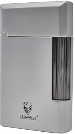 GERMANUS Feuerzeug, Vollmetall, Silber, Das Robuste