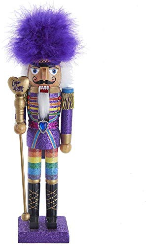 Kurt S. Adler Gay Pride Nussknacker aus Holz, 38,1 cm