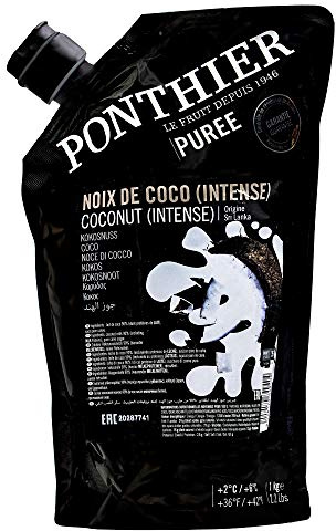 Food-United KOKOSNUSS PÜREE Nüsse-Püree von Ponthier 2x 1KG für Nuss-Smoothie-Bowl-Sorbet-Mousse-Cremé-Cornflakes-Müsli mit ausgewählten Früchten höchster Qualität