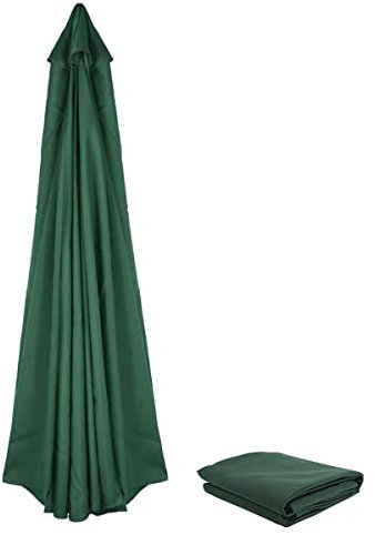 2/2.7/3m 6/8 Arms Replacement Parasol Cover, Garden Umbrella Fabric Canopy Cover,Waterproof for Garden Parasol Replacement Cover,for Patio Yard Beach Pool Market Table Pa(Size:2.7m/8 Ribs,Color:Green)