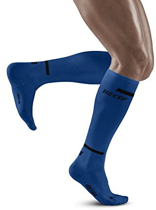 CEP Herren The Run Socks Tall V4 Laufbekleidung Laufsocken Blue - Blau Iii