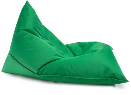 Ecopuf Lazy sittsäck Cushion Armchair Sack i Tear Resistant Polyestertyg vattentätt för inomhus- och utomhusbruk med polystyren Padding (endast på engelska), Nc20 grön, Medium, Ledig