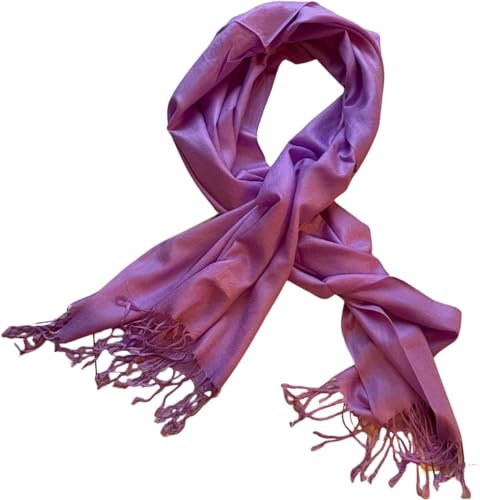 Premium Qualität Damen Schal Winterschal langer Schal, Lila, Lang