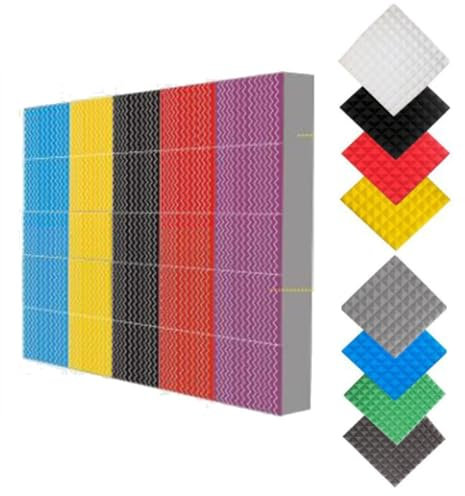 Akustikschaumstoff, 10er-Pack-Set Akustikplatten, Akustisch Schaumstoffplatten, Studio-Keilfliesen, Schallisoliert Schallschutz For Aufnahmestudio Schlafzimmer KTV ( Farbe : Weiß , Größe : 50x50x5cm )