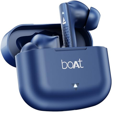 boAt Airdopes 91, 45HRS Battery, 50ms Low Latency, ENx Tech, Fast Charge, IPX4, IWP Tech, v5.3 Bluetooth Earbuds, TWS Ear Buds Wireless Earphones with mic (Starry Blue)