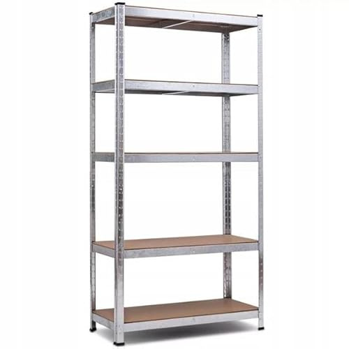 MEDAS PRO - Metallisches 3-in-1 Lagerregal, Regale für Kellerraum, Abstellraum Regal, Garage und Abstellkammer, Schwerlastregal - Maße 180x90x40, mit 5 MDF-Regalböden, Verzinkter Stahlrahmen