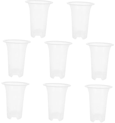 TINEASUR 8pezzi Vasi Da Giardinaggio in Plastica Pp Vasi Per Traspiranti Per Drenaggio Contenitori Per Fiori Riutilizzabili Per Coltivare Piante Di Piccole e Medie Dimensioni Come Spatifill