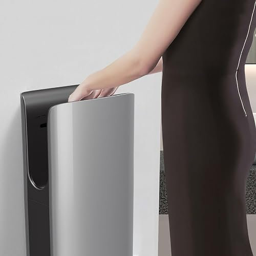 JDSHFEN Asciugamani Elettrico Commerciale Asciugamani Verticale con Filtro HEPA Asciugamani Sottile da 1400 W Potente Asciugatura Rapida in 5-8 Secondi Automatico,