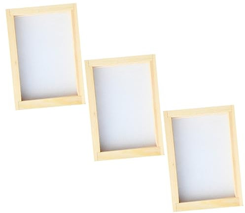 BELLIFFY 3stücke Holz Papierherstellungsform Für Junge Mädchen DIY Papierrahmen Papierherstellungsrahmen Siebdruckset Bildschirm Formen Für Collagen Pflanzen Wasserfarben Dekoration