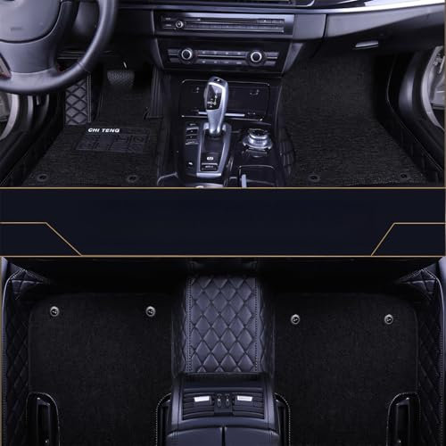 ZSYYDS Automatte für KIA Sorento(7seats) 2009-2013,rutschfeste Auto FußMatten,Autoteppich passend,Wasserfest Autofußmatten-Set,D