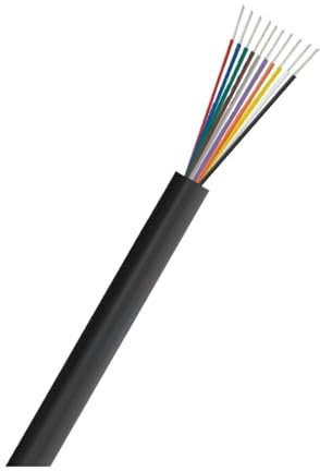 Wire and cable Câble gainé UL2464 de 5/10M, 28awg, fil Audio for haut-parleur électronique, 2 3 4 5 6 7 8 9 10 cœurs, câble d'extension USB isolé Twisted pair shielded cable(28AWG 10 Core-Black,10M)
