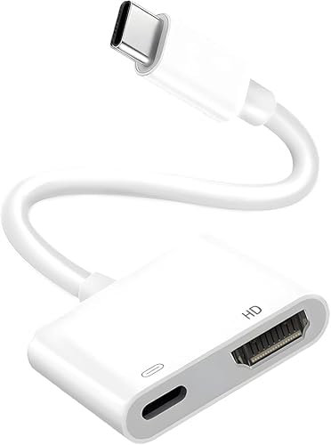 Adattatore da USB C a HDMI 4K, 2 in 1 tipo C Digital AV Adapt Sync schermo connettore con porta PD da 100 W, compatibile con iPhone 16/15/iPad Pro, Samsung Galaxy S24 S23 S22 S21