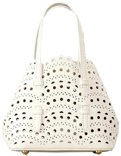 Molodo Hollow Out Small Basket Bags for Women PU Leather Handbag with Inner Bag Shoulder Crossbody Bag for Beach Summer Travel