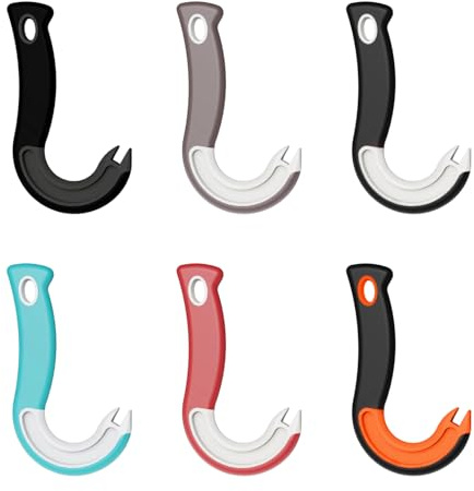 QIXNBL 6 Pezzi Apriscatole A Forma di Gancio, può Tirare Apribottiglie Ad Anello, Apribottiglie per Bevande Portatili, Adatto per Forza della Mano Debole O Anziani.