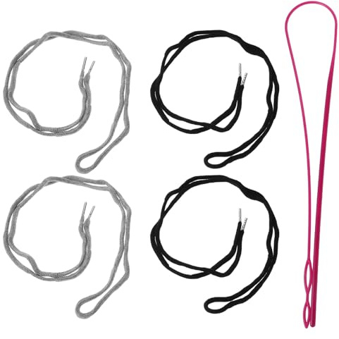 HOODANCOS Kit de Cuerda para Ropa con Dispositivo de Enhebrado Resistente Juego para Reemplazo de Cordón Pantalones Sudaderas Chaquetas y Shorts Multifuncional y Duradero para Uso Diario