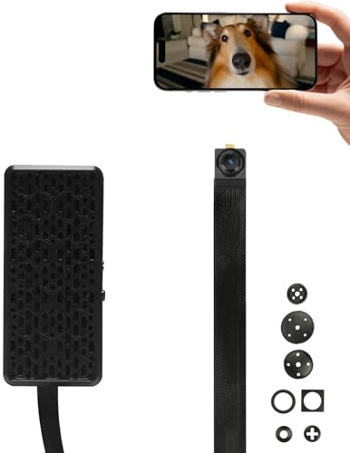 WIWACAM MW5L Caméra Espion WiFi 2K Ultra HD, Tiny Objectif, 800mAh Batterie, Camera sans Fil WLAN de Surveillance Interieur, détection de Mouvement Intelligente, Alarme sur téléphone Portable