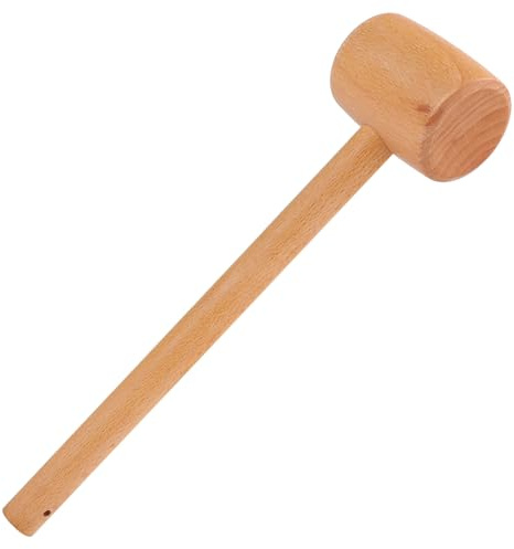 Martello in legno massello Strumenti artigianali in pelle Martello da intaglio Martello in faggio Maglio da carpentiere fai-da-te fatto a mano