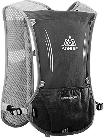 AONIJIE 5L Multifunktionale Ultrleicht Fahrradrucksack/Trinkrucksack Getränketasche für Wandern, Training, Laufen, Klettern, Marathon, Jogging, Radfahren (Schwarz)