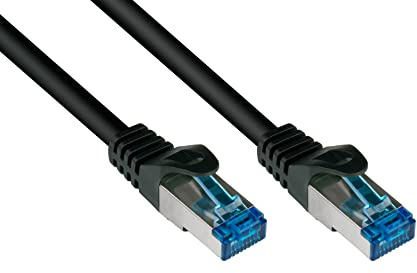 Good Connections® SmartFLEX Cat.6A Patch Cable - 15 cm / 0.15 m - Highly Flexible Short 10-GIGABIT Premium Ethernet Cable Copper Conductor/CU - Latch Protection - S/FTP PiMF - Halogen-Free (LSZH) -