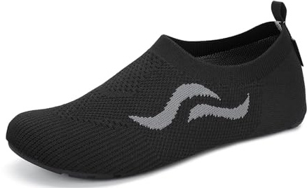 SAGUARO Chaussons Femme Homme Pantoufles Antidérapante Léger Chaussons Maison pour Extérieur Intérieur, Noir 42/43 EU