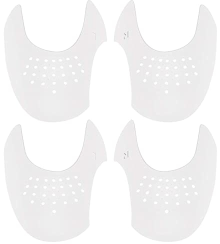 Jdomall 2 paires de chaussures pli protecteur boîte à orteils, prevenir les chaussures de sport pliprotecteur pour femme - Blanc- Taille S (35-40)