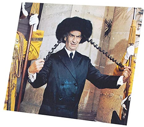 Quadro decorativo tela stampato Rabbi Jacob Papillote Peot Louis De Funes (47 cm x 40 cm)