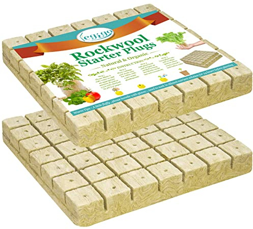 Legigo 98 Stück Steinwolle Anzucht Würfel Hydroponic 4x4x4 cm | Rockwool Cubes Anzuchtwürfel für Hydroponik, Keimung, Stecklinge, Setzlinge, Klonpflanzen und erdlose Pflanzenzucht