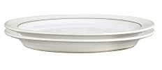 Denby - Natural Canvas Small Plates Set of 2 - Beige White Glaze Dishwasher Microwave Safe Crockery 18cm - Ceramic Stoneware Tableware Side AppetiserPlates - Chip & Crack Resistant