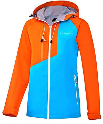 Black Crevice Hardshell jacka för kvinnor I högkvalitativ utomhusjacka för kvinnor I 3 L funktionell jacka av 100% polyester I andningsaktiv damjacka I vind- och vattentät utomhusregnjacka för