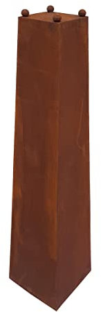 KUHEIGA Deko-Ständer Metallsäule Blumenständer Dekosäule H: 120cm Rost Metall Edelrost Rostsäule Podest
